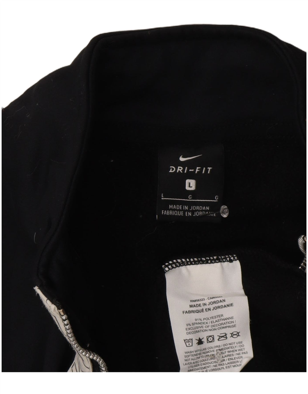 Nike Hommes Dri Fit Graphic Zip Neck Sweatshirt Jumper Grand Noir Polyester