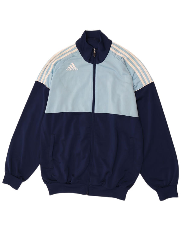 Adidas Veste de survêtement pour homme UK 42/44 Large Bleu marine Colourblock
