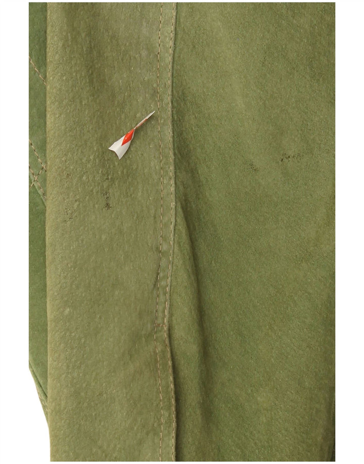 Engbers Veste Bomber En Daim Homme EU 50 Grand Cuir Vert