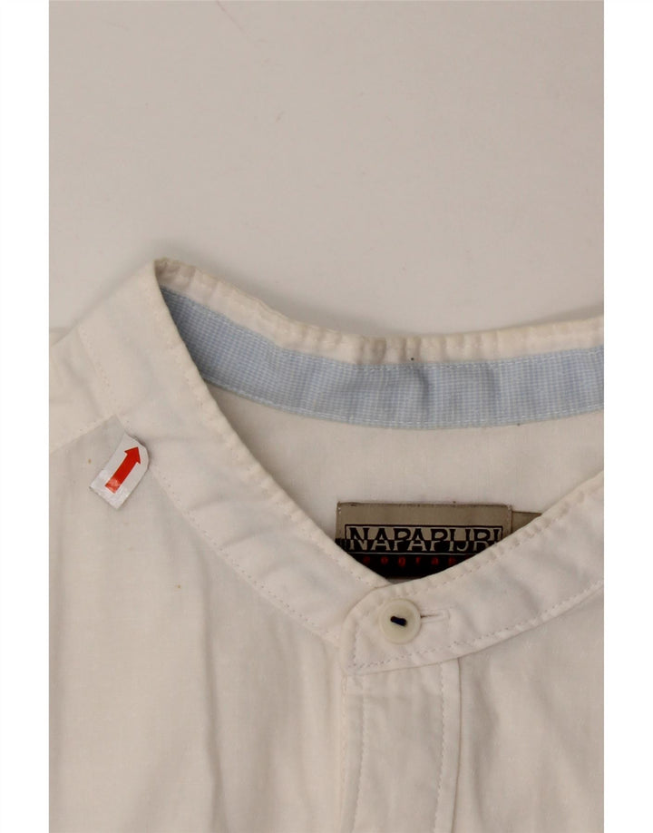 NAPAPIJRI Chemise Regular Fit Geographic Homme Blanc Moyen Coton