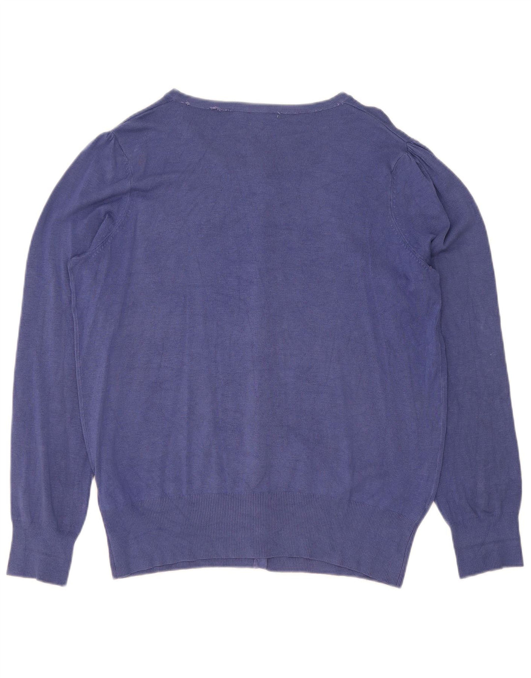 Marks & Spencer Pull Cardigan Femme UK 16 Large Bleu Viscose