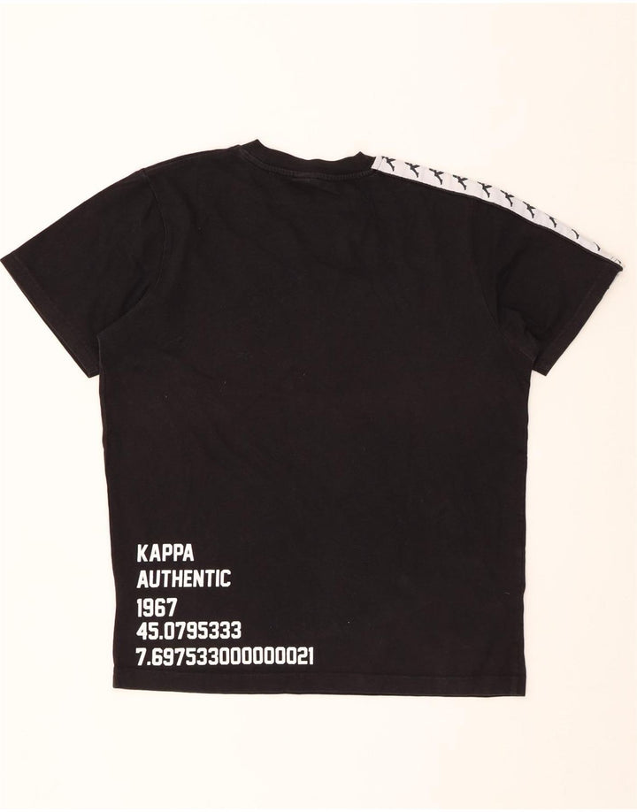 KAPPA T-Shirt Graphique Homme Noir Moyen Coton Colorblock