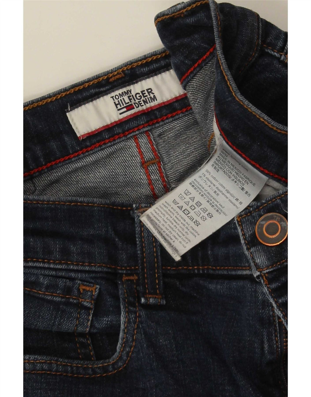 Tommy Hilfiger Jean Slim Homme W30 L32 Bleu Coton