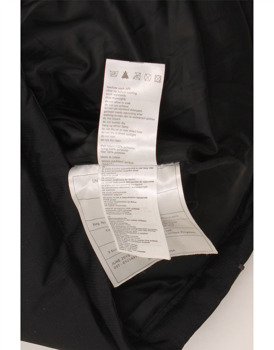 Mountain Warehouse Veste matelassée à capuche pour homme UK 36 Small Noir Polyester