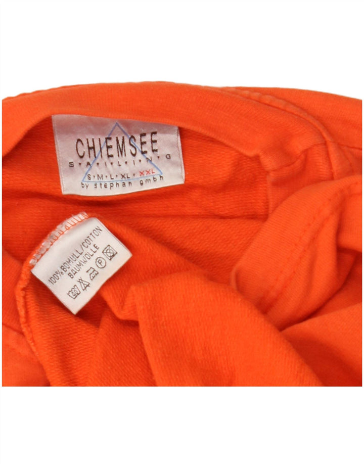 Chiemsee Haut graphique à manches longues pour homme en coton orange 2XL
