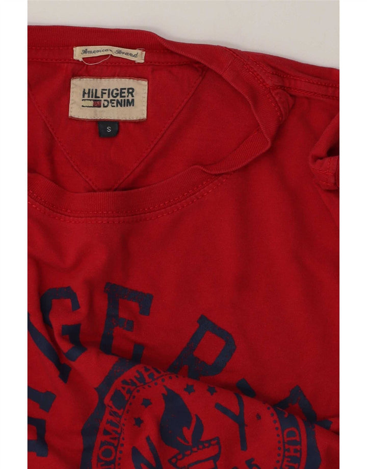 Tommy Hilfiger T-Shirt Graphique Homme Petit Rouge Coton