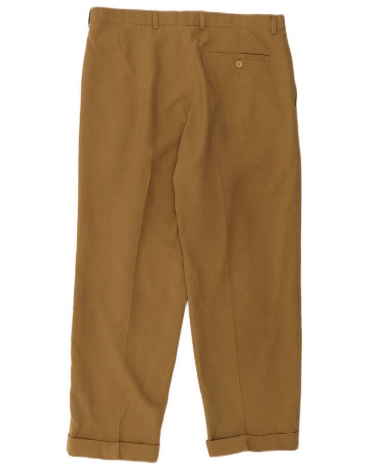 Marks & Spencer Pantalon de costume pour homme W34 L29 Kaki Polyester