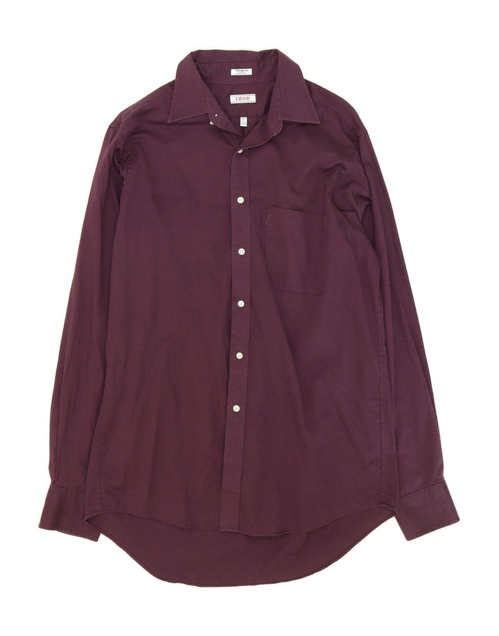 IZOD Mens Regular Fit Shirt Size 15 1/2 Medium Purple Cotton Vintage Izod and Second-Hand Izod from Messina Hembry 