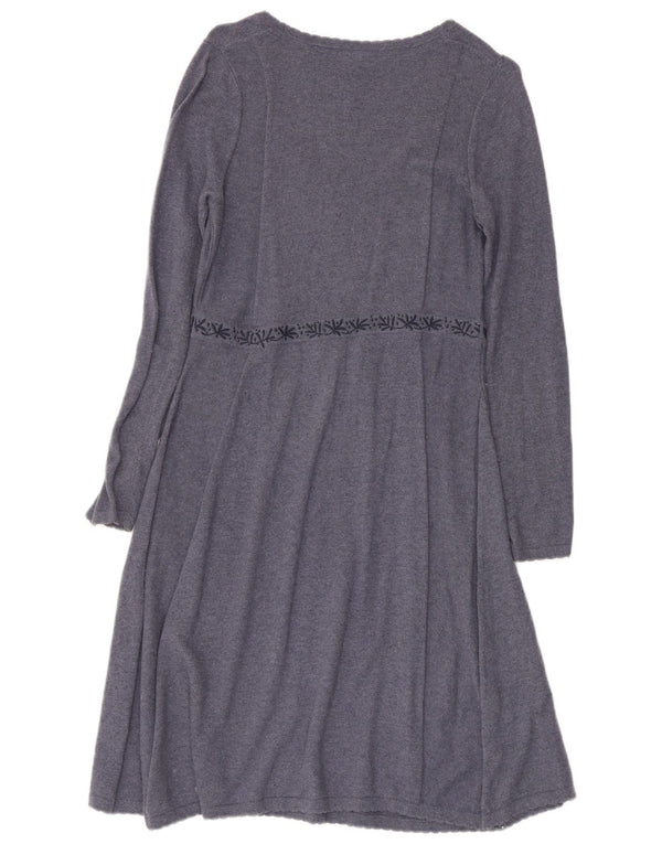 Robe pull à manches longues White Stuff pour femme UK 10 Small Gris Fair Isle