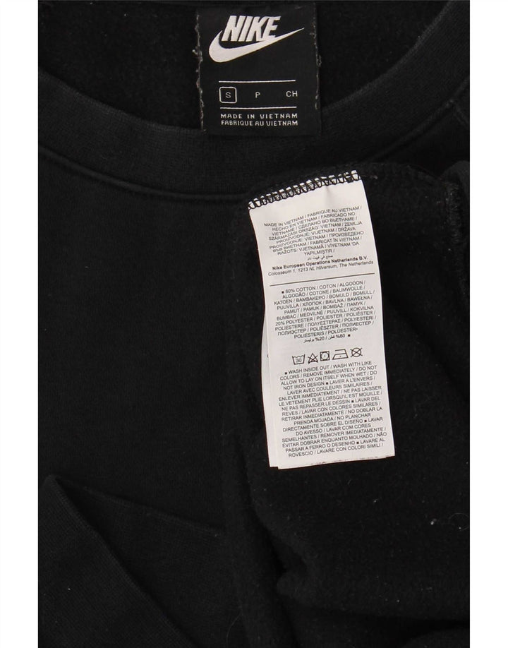 Nike Sweat-shirt graphique pour homme en coton noir Taille S