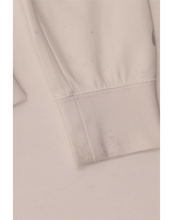 Nike Pull à capuche zippé graphique pour homme en polyester color block blanc moyen