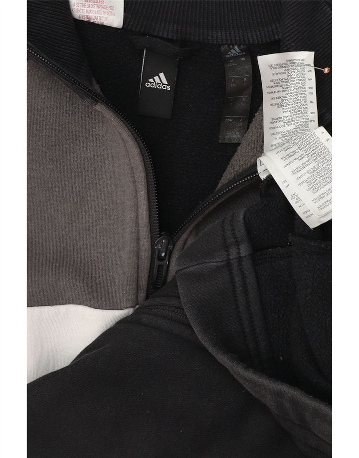 ADIDAS Veste de survêtement pour homme UK 42/44 Noir moyen en coton colour block