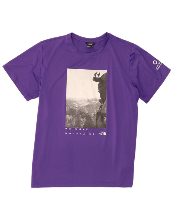 The North Face T-shirt graphique pour femme UK 20 2XL Violet Polyester