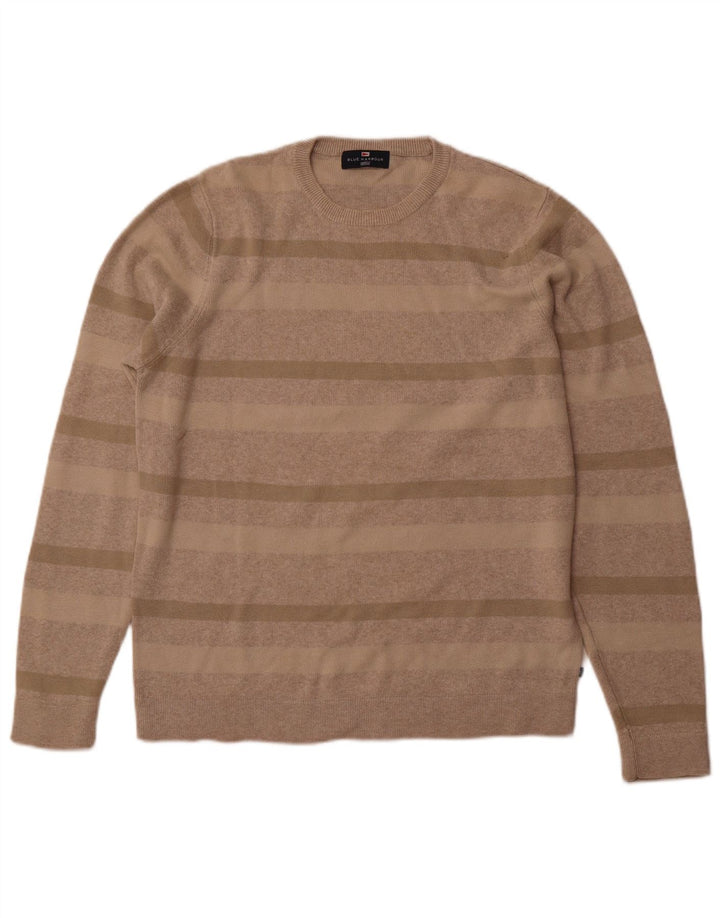 Marks & Spencer Pull col rond homme en coton beige moyen