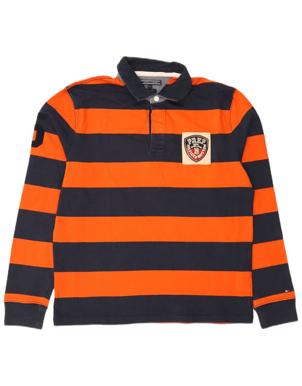Tommy Hilfiger Polo de rugby graphique coupe vintage pour homme XL bleu rayé