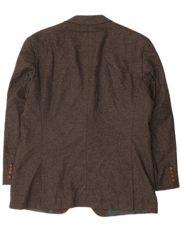 Tommy Hilfiger Veste blazer sur mesure à 2 boutons pour homme EU 56 3XL Kaki moucheté