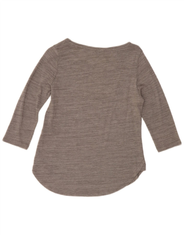 Marks & Spencer Haut pour femme à manches 3/4 UK 10 Small Viscose mouchetée gris