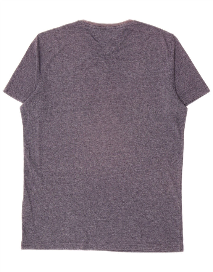 Tommy Hilfiger T-Shirt Homme Haut Large Bleu Marine Moucheté Polyester