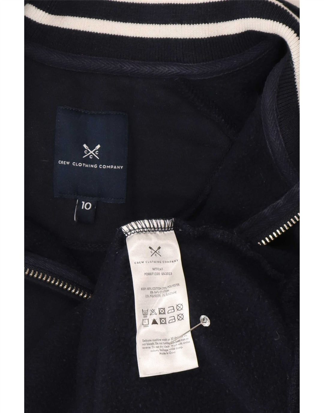 Crew Clothing Sweat-shirt surdimensionné pour femme UK 10 Petit Bleu marine