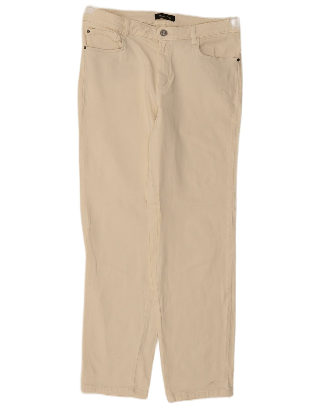 Massimo Dutti Jean droit pour femme EU 42 Large W32 L28 Beige