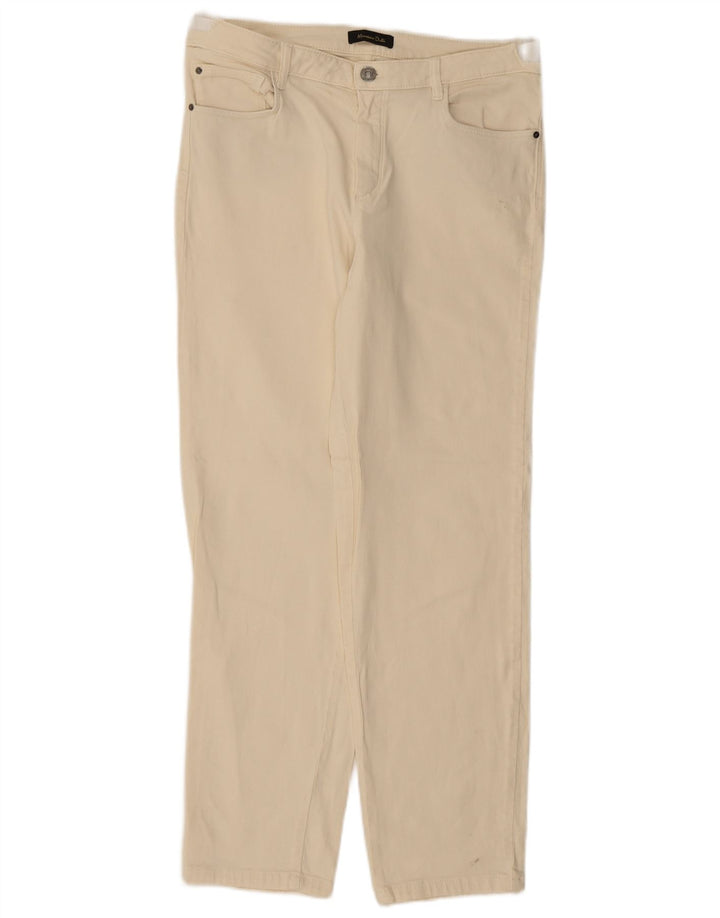 Massimo Dutti Jean droit pour femme EU 42 Large W32 L28 Beige
