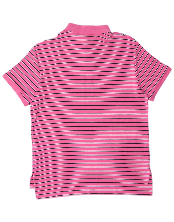 POLO RALPH LAUREN Polo Homme Coupe Personnalisée Coton Rayé Rose Moyen