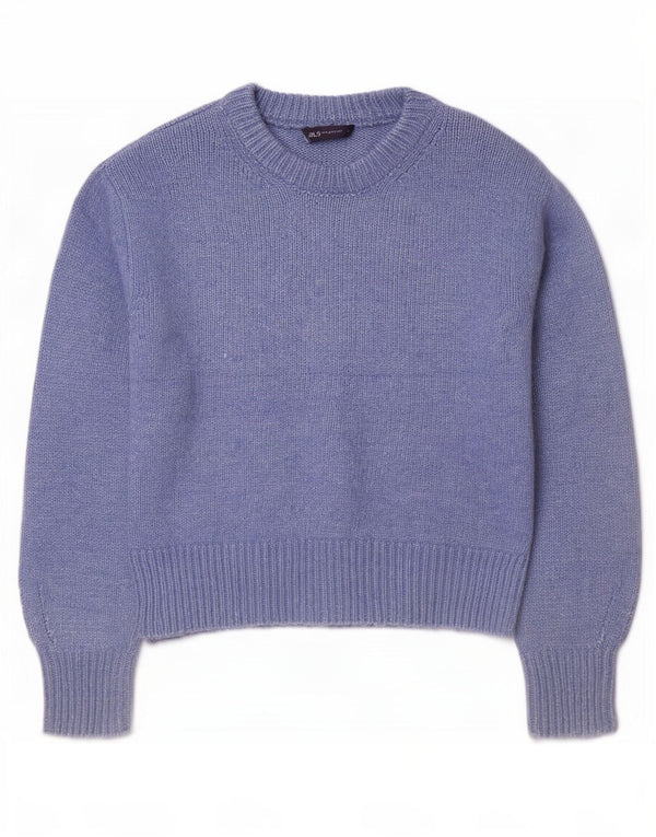 Marks & Spencer Pull surdimensionné à col rond pour femme UK 14 Bleu moyen