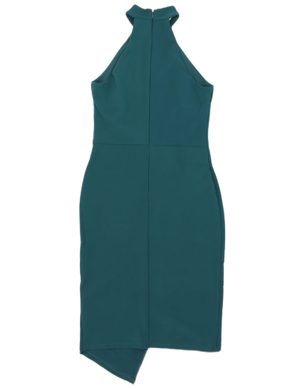 Lipsy Robe dos nu asymétrique pour femme UK 42 Vert moyen Polyester