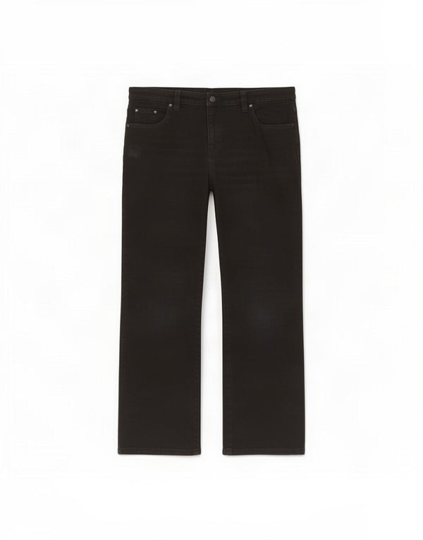 Marks & Spencer Jean court droit pour femme UK 14 Large W34 L27 Coton noir