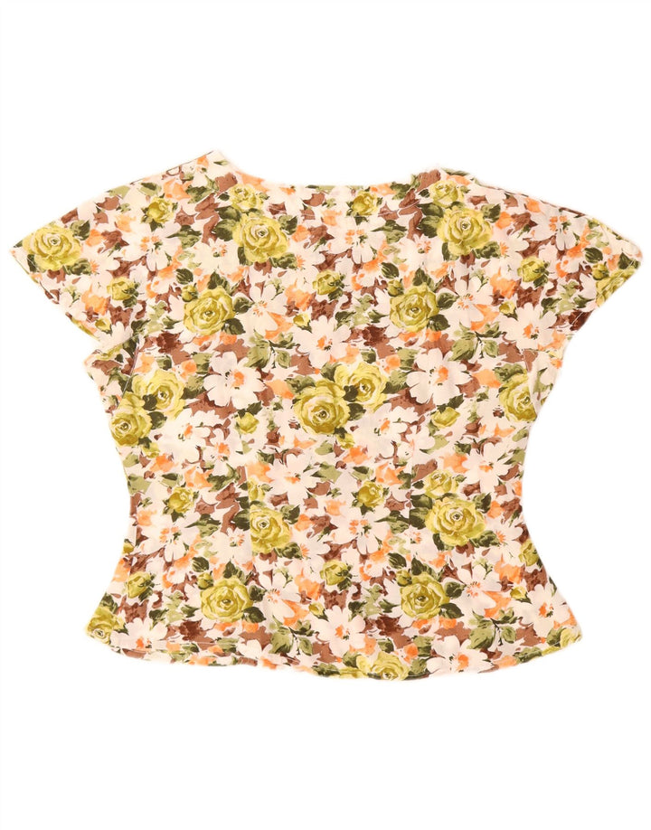 vintage Femme 2 Pièces Jupe Ensemble IT 44 Moyen W26 Multicolore Floral
