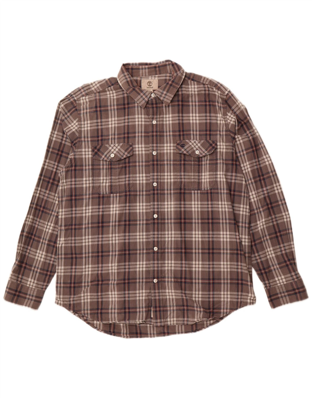 TIMBERLAND Chemise Regular Fit XL Gris à Carreaux Coton