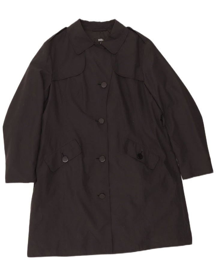 Marks & Spencer Trench-Coat Femme UK 20 2XL Noir Polyester