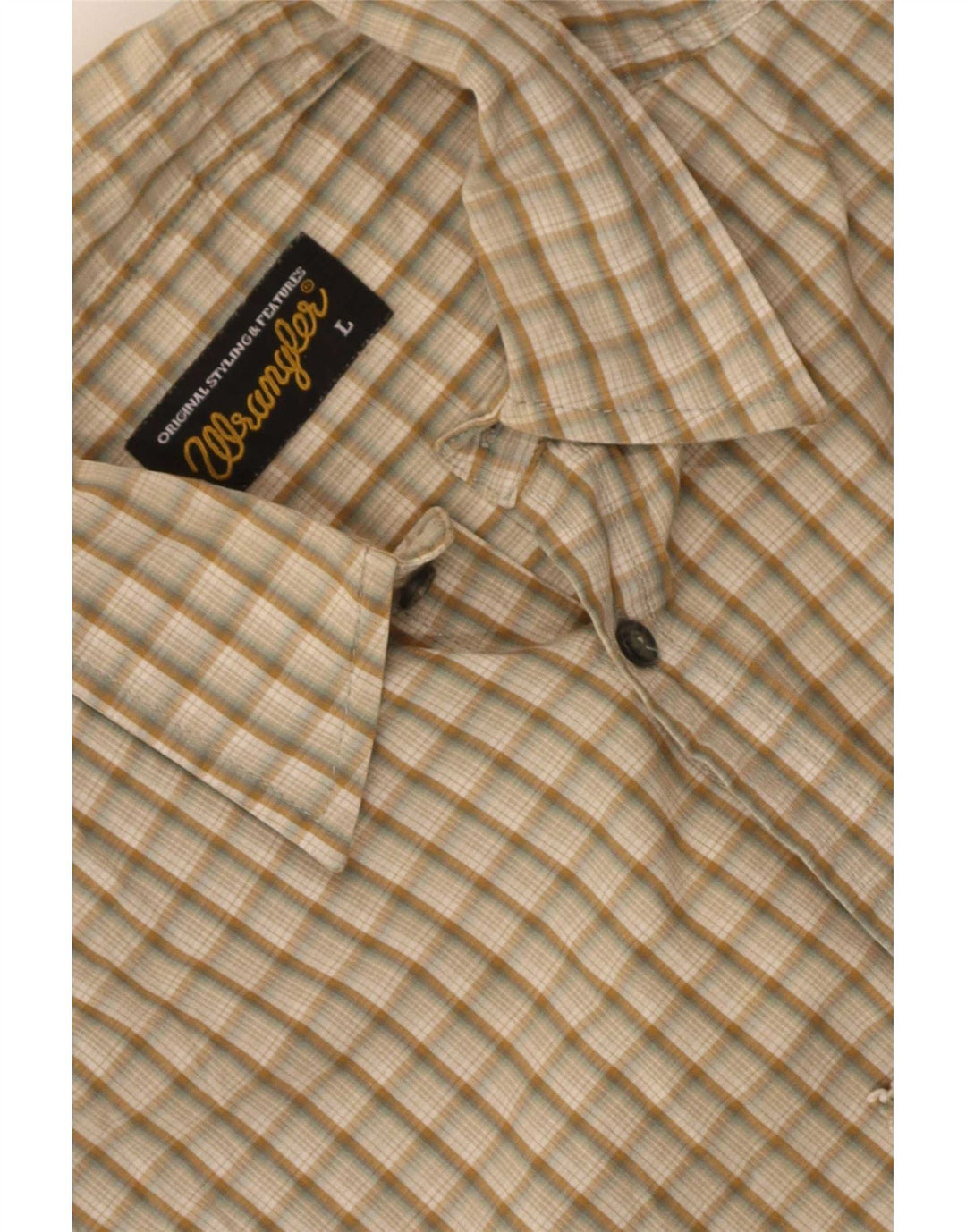 Wrangler Chemise Homme Grand Carreau Beige