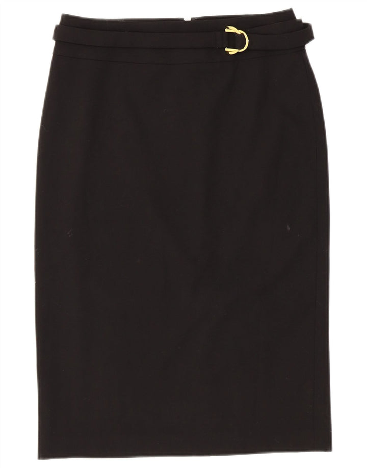 CALVIN KLEIN Jupe crayon femme US 2 XS W28 Noir Polyester