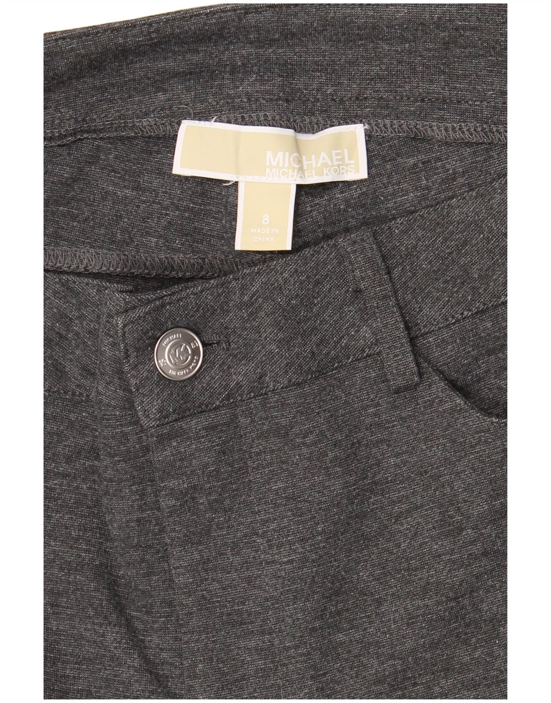 MICHAEL KORS Pantalon décontracté skinny pour femme US 8 Medium W30 L29 Gris
