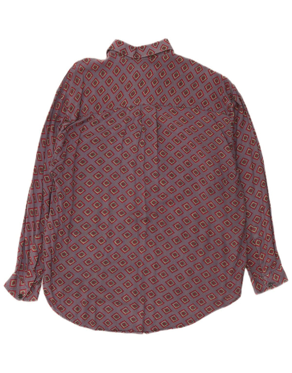 Orso Poeta Chemise Homme Violet Moyen Géométrique Viscose