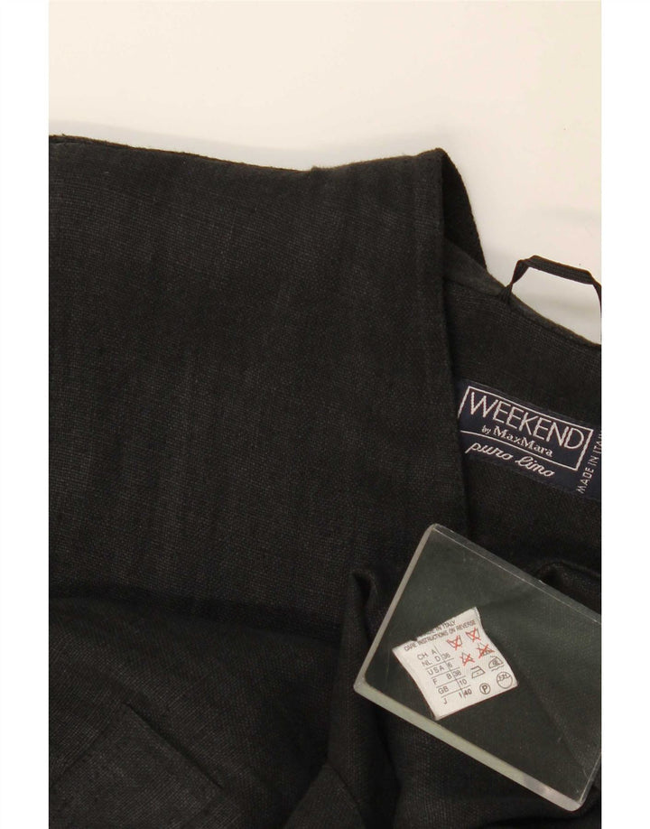 Max Mara Veste blazer surdimensionnée à 4 boutons pour femme UK 10 Small Noir