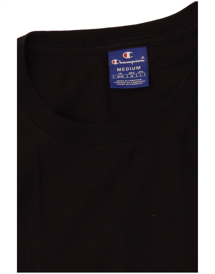 CHAMPION T-shirt court graphique pour femme UK 14 Noir moyen