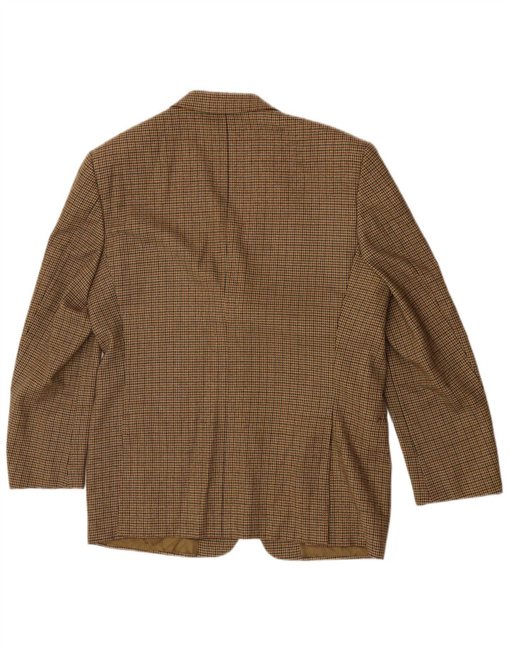 Emanuel Ungaro Veste blazer à 3 boutons pour homme UK 38 pied-de-poule marron moyen