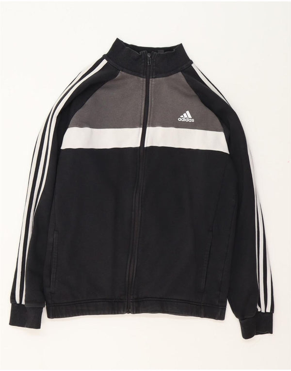 ADIDAS Veste de survêtement pour homme UK 42/44 Noir moyen en coton colour block