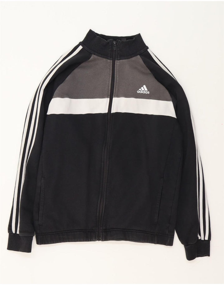 ADIDAS Veste de survêtement pour homme UK 42/44 Noir moyen en coton colour block