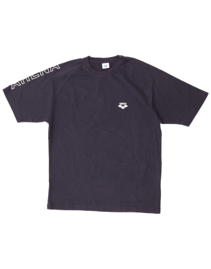 Arena T-Shirt Graphique Homme Bleu Marine Moyen Coton