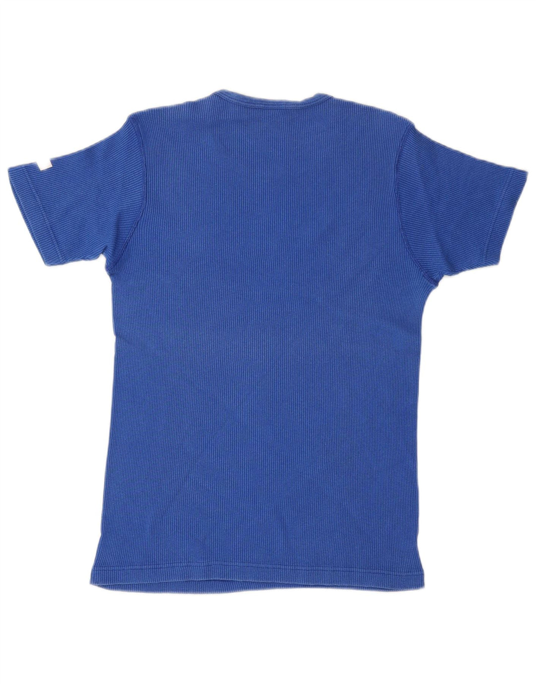 LEVI'S T-Shirt Femme UK 12 Bleu Moyen Coton