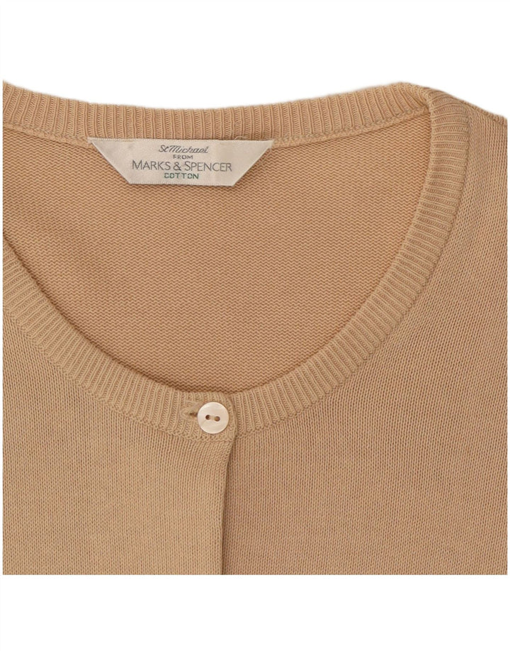 Marks & Spencer Cardigan pour femme en coton beige moyen UK 12