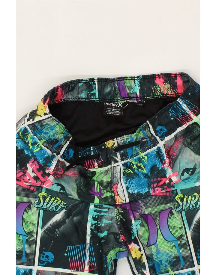 HURLEY Boys Graphic Swimming Shorts 10-11 Years Medium Multicoloured Vintage Hurley and Second-Hand Hurley from Messina Hembry 