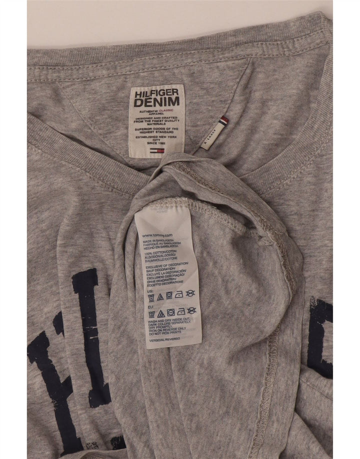 Tommy Hilfiger Haut graphique à manches longues pour homme XL en coton gris