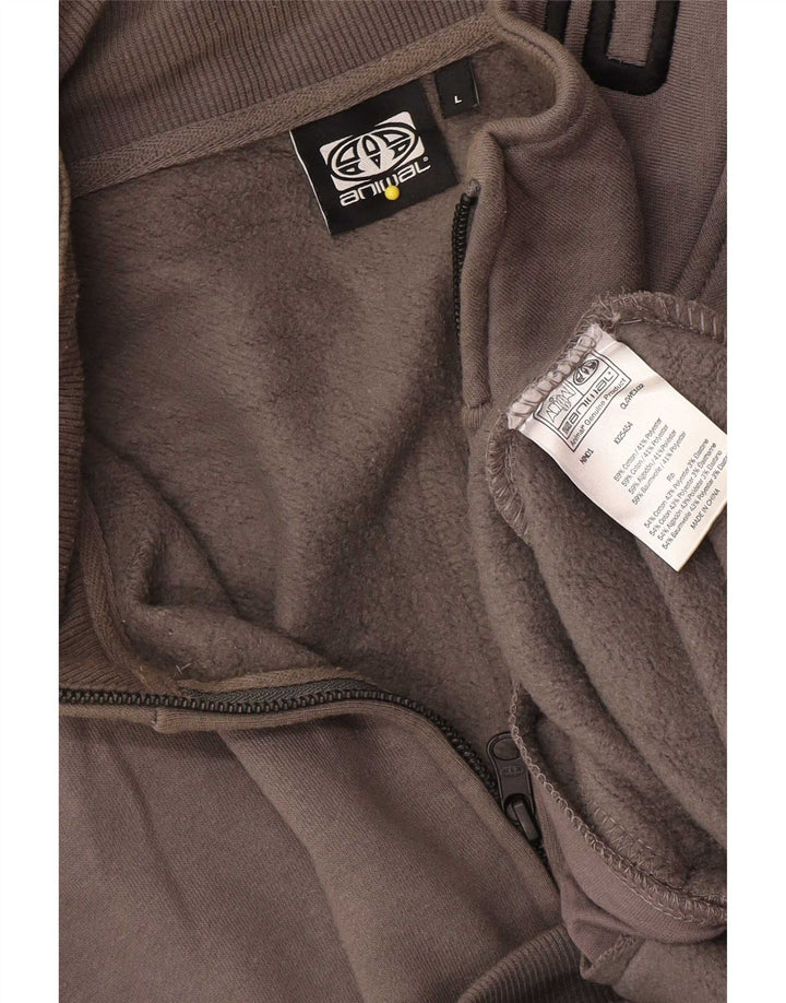 Animal Mens Graphic Survêtement Top Veste Grand Gris Coton