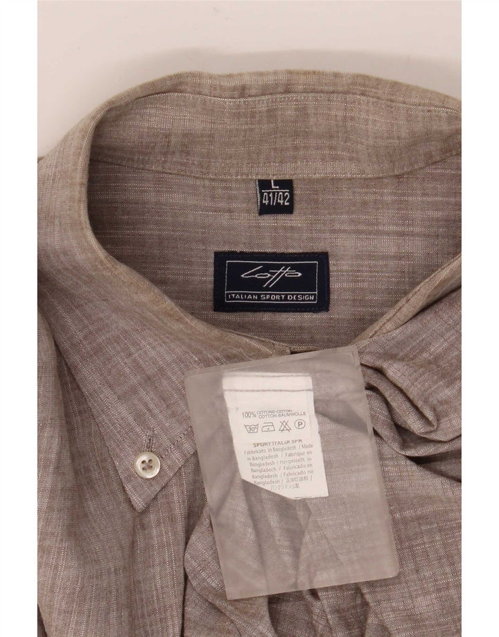 Lotto Chemise Homme Taille 41/42 Grand Coton Chiné Gris