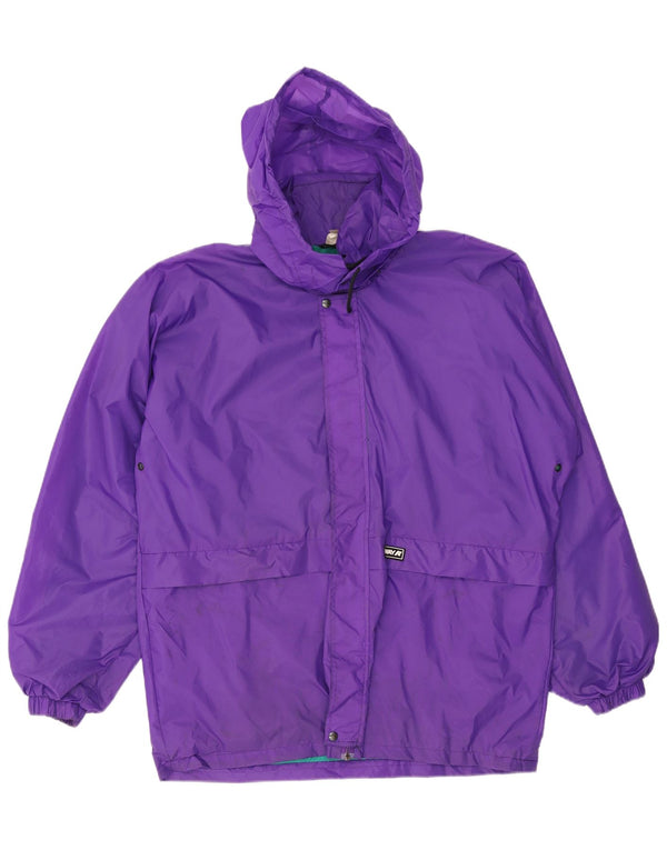 K-WAY Veste de pluie à capuche pour homme UK 42 XL Violet Polyamide