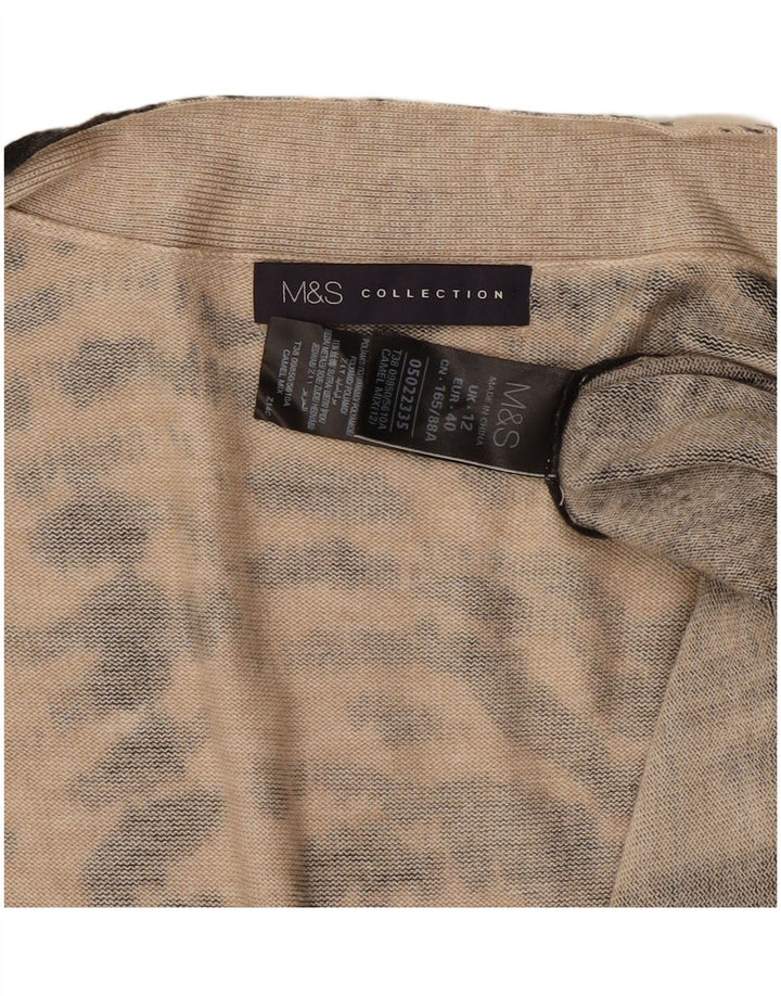 MARKS & SPENCER Pull cardigan long pour femme UK 12 Beige moyen